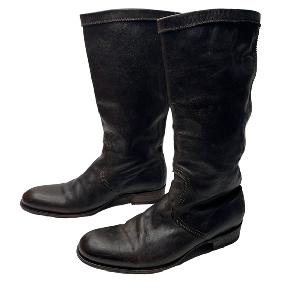 n.d.c. | Made By Hand Lusitania Brown Leather Riding Boots 38.5 - Picture 2 of 8
